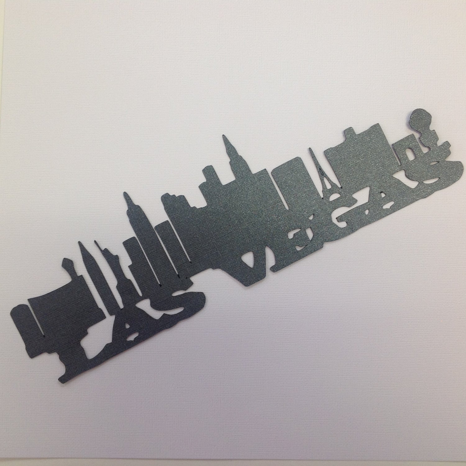 LAS VEGAS SKYLINE YELLOW Travel Border LasVegas Die Cuts