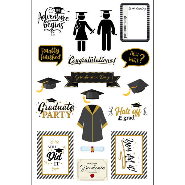 Scrapbook Customs GRADUATION EMBELLISHMENTS DieCuts 18pc