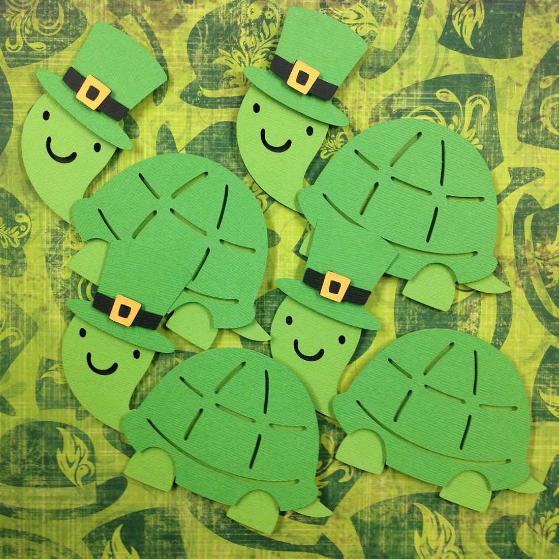 St. Patricks Day 3D TURTLE Diecut Die Cut