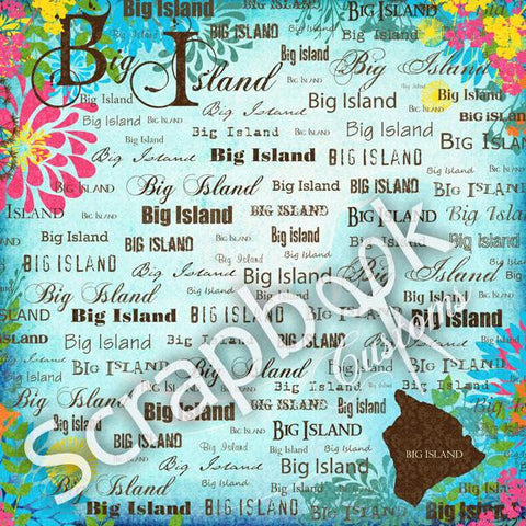 HAWAII BIG ISLAND 12"X12" Scrapbook Customs Paper