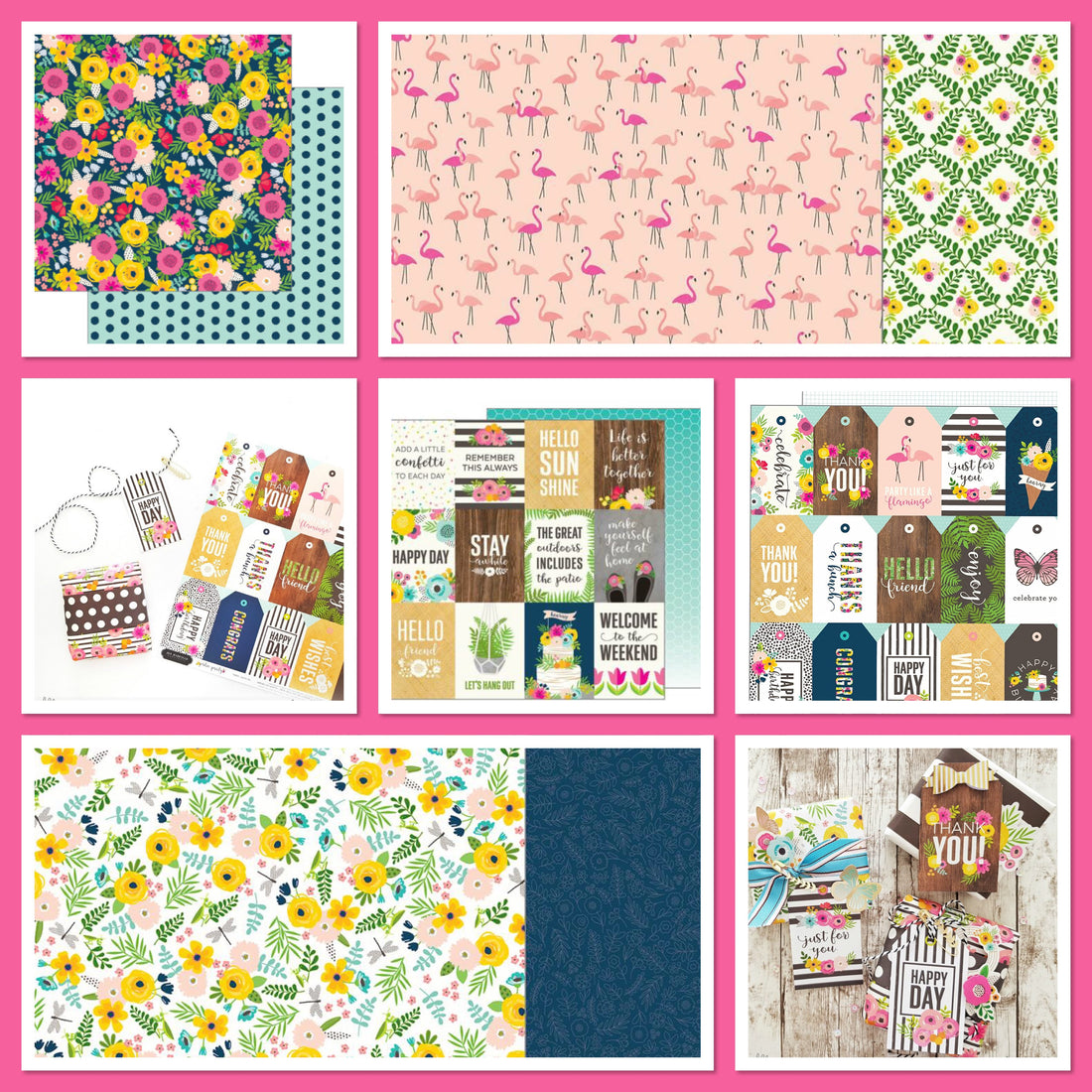 American Crafts Jen Hadfield PATIO PARTY Scrapbook Paper Kit Scrapbooksrus