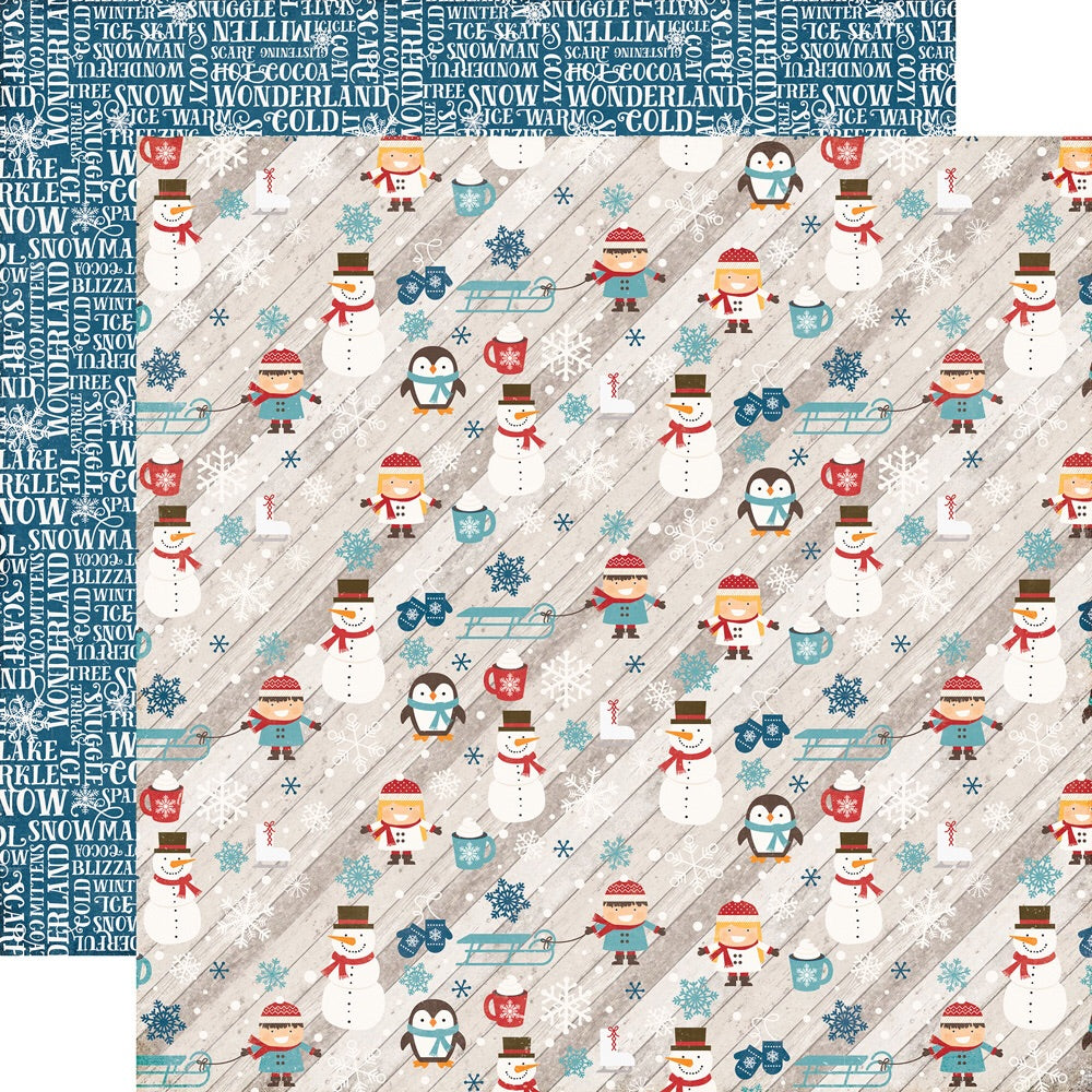 Echo Park I Love Winter WINTER FUN 12”x12” Scrapbook Paper Scrapbooksrus