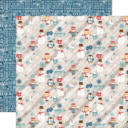 Echo Park I Love Winter WINTER FUN 12”x12” Scrapbook Paper Scrapbooksrus