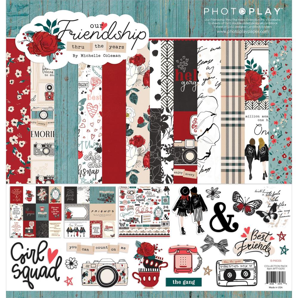 Photo Play OUR FRIENDSHIP 12&quot;X12&quot; Scrapbook Kit Scrapbookrus