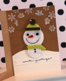 Basic Grey WOOLIES Jovial Christmas Felt Stickers 7pc sample