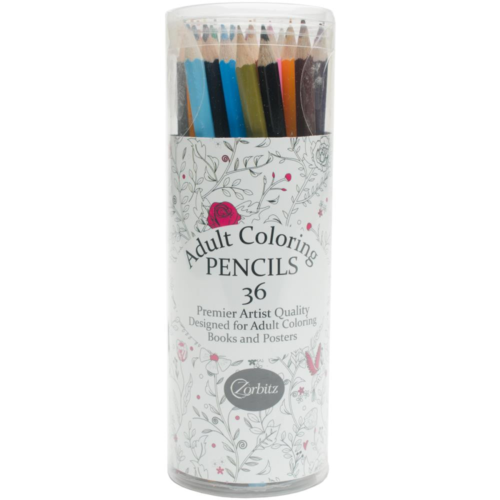 Zorbitz Adult Coloring PENCILS Premier Artist 38pc