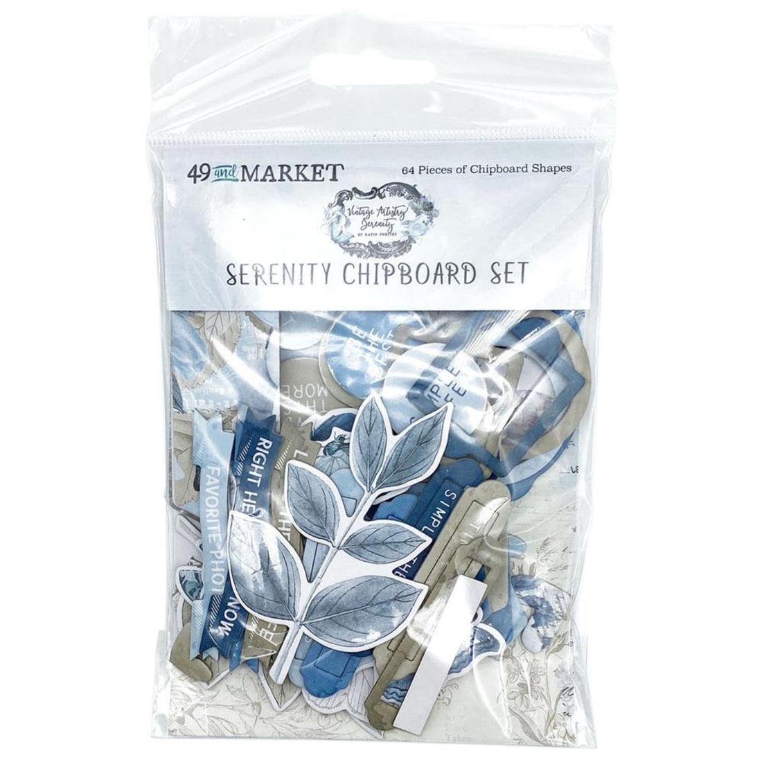 49 and Market Vintage Artistry SERENITY CHIPBOARD SET