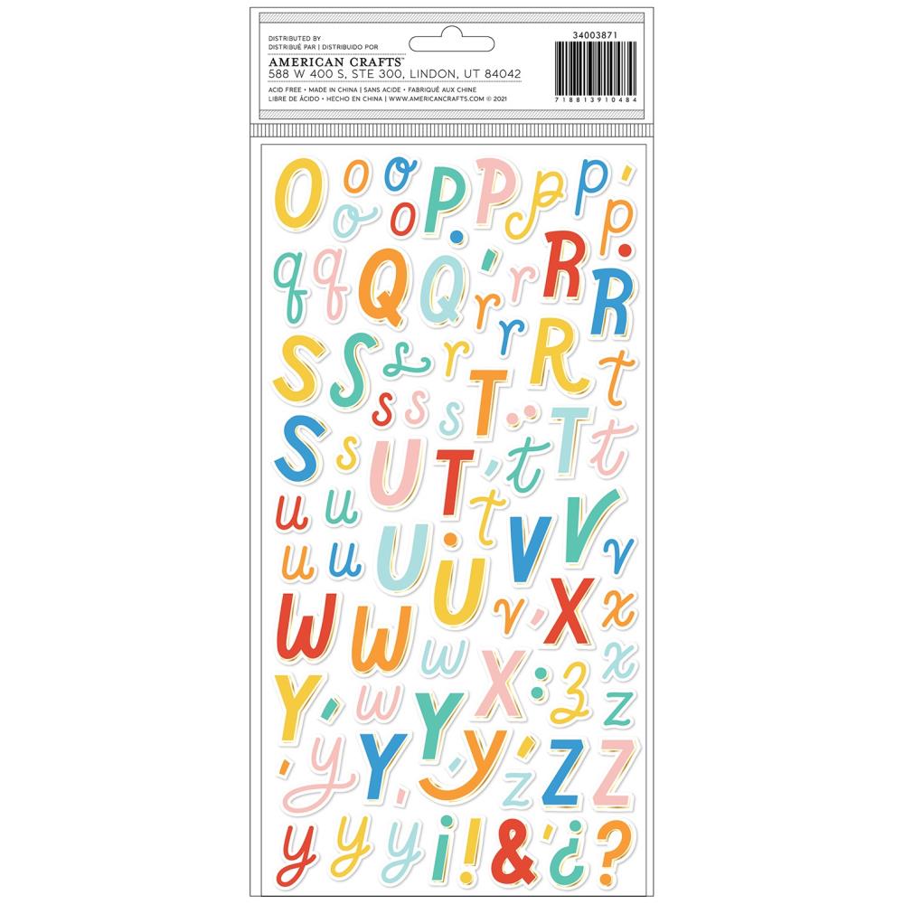 THICKERS WONDERFUL Especial Foam Gold Foil Letter Stickers