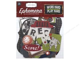 Carta Bella Work Hard Play Hard EPHEMERA Die Cuts 33pc