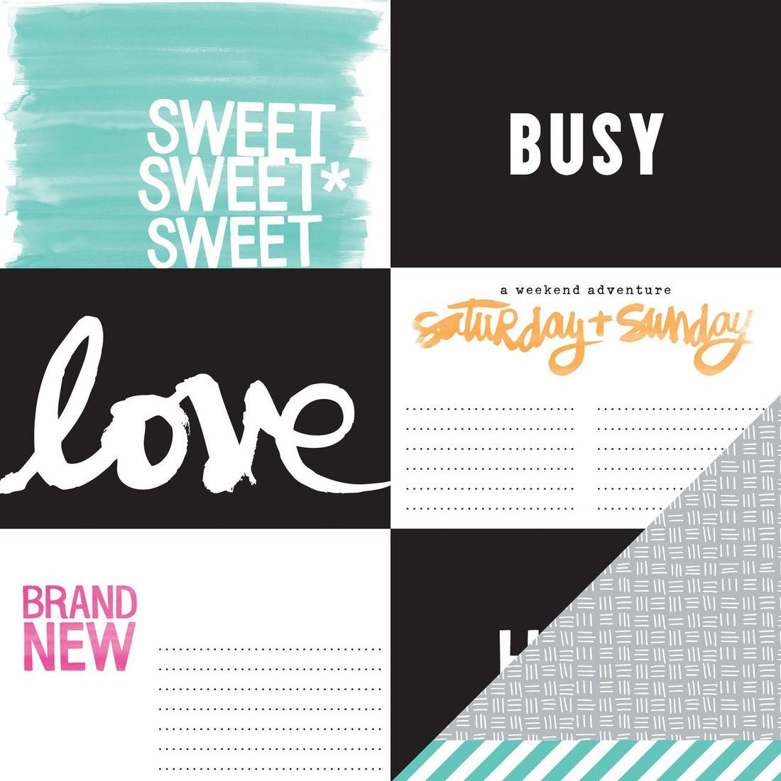 Amy Tangerine PLUS ONE Collection 12"X12" Scrapbook Paper - Scrapbook Kyandyland