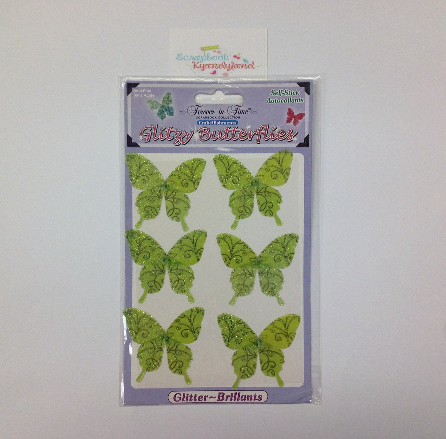 Forever in Time GLITZY BUTTERFLIES Stickers - Scrapbook Kyandyland