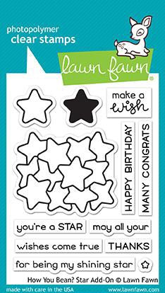 Lawn Fawn HOW YOU BEAN STAR ADD ON Clear Stamps 12 pc