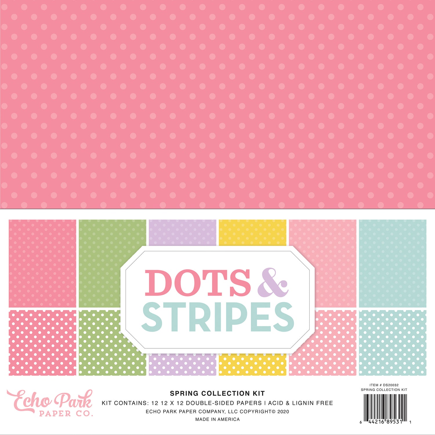 Echo Park Dots &amp; Stripes SPRING COLLECTION KIT Scrapbooksrus