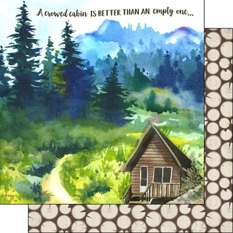 National Park NPWC CABIN WC & WOOD ROUNDS 12"X12" Paper Scrapbooksrus