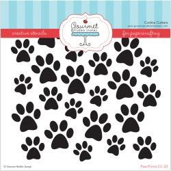 Gourmet PAW PRINTS Pet Stencil 6&quot;X6&quot; - Scrapbook Kyandyland