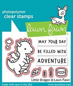 Lawn Fawn LITTLE DRAGON Clear Stamps 3"X2" 10pc Scrapbooksrus