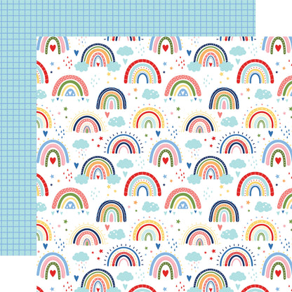 Echo Park My Favorite SUMMER RAINBOWS 12&quot;X12&quot; Scrapbook Paper