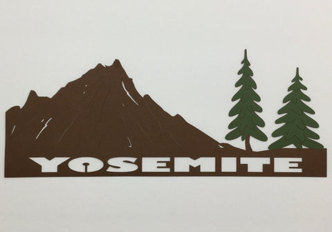 YOSEMITE TREES Brown Page Border Laser Cut DieCut