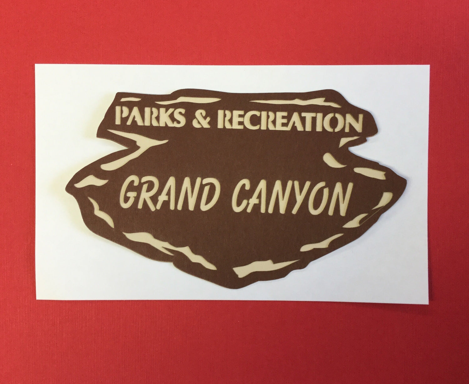 National Parks GRAND CANYON Title Travel Laser Cuts 3&quot;X 5&quot; 1pc Scrapbooksrus