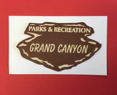 National Parks GRAND CANYON Title Travel Laser Cuts 3"X 5" 1pc Scrapbooksrus
