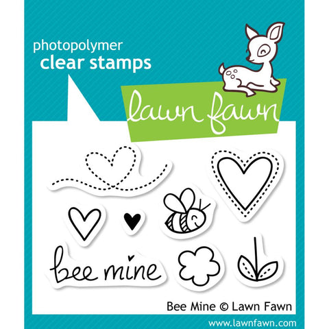 Lawn Fawn BEE MINE Clear Stamps 3"X2" 8pc - Scrapbook Kyandyland