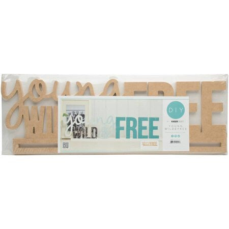 Kaisercraft YOUNG, WILD &amp; FREE Wall Art 3D Wood DIY 2pc Scrapbooksrus