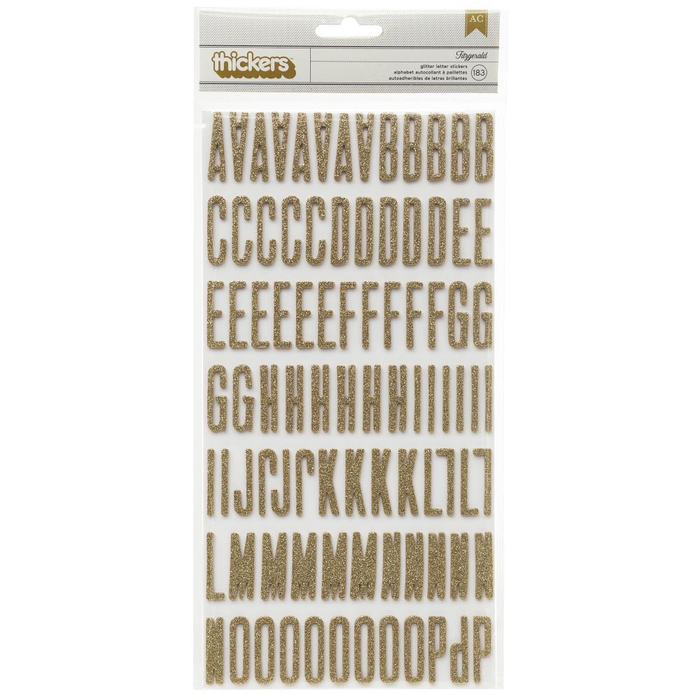 American Crafts THICKERS Fitzgerald Glitter Letter Stickers