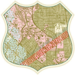 Making Memories GREAT ESCAPE DIECUT MAP 12"X12" Scrapbook Paper 1 Sheet