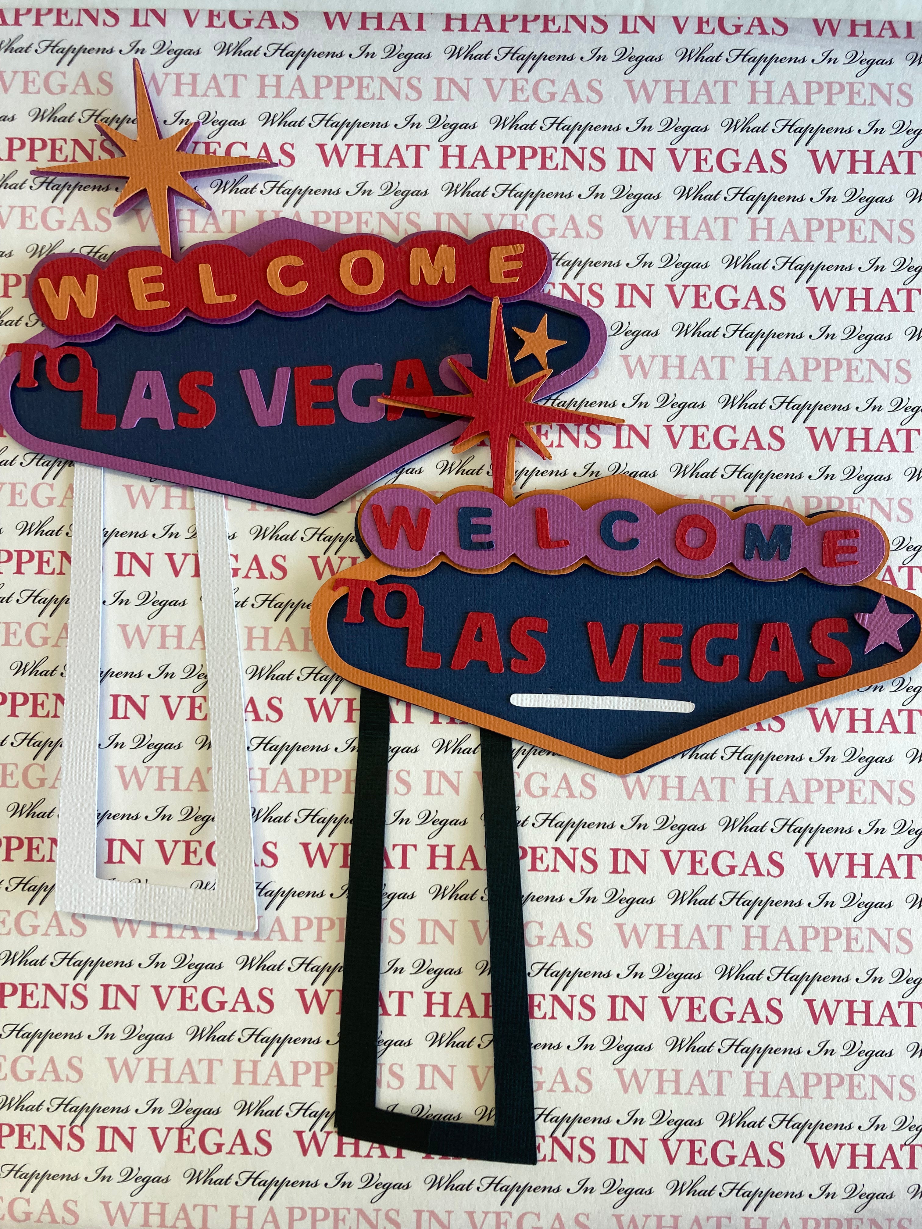 WELCOME TO LAS VEGAS SIGN Las Vegas Scrapbook Diecut