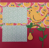 Premade Scrapbook Page (2) 12"x12" PARTRIDGE PEAR TREE