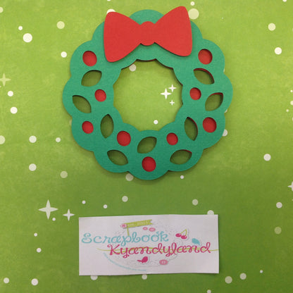 CHRISTMAS WREATH Large Scrapbook Die Cuts