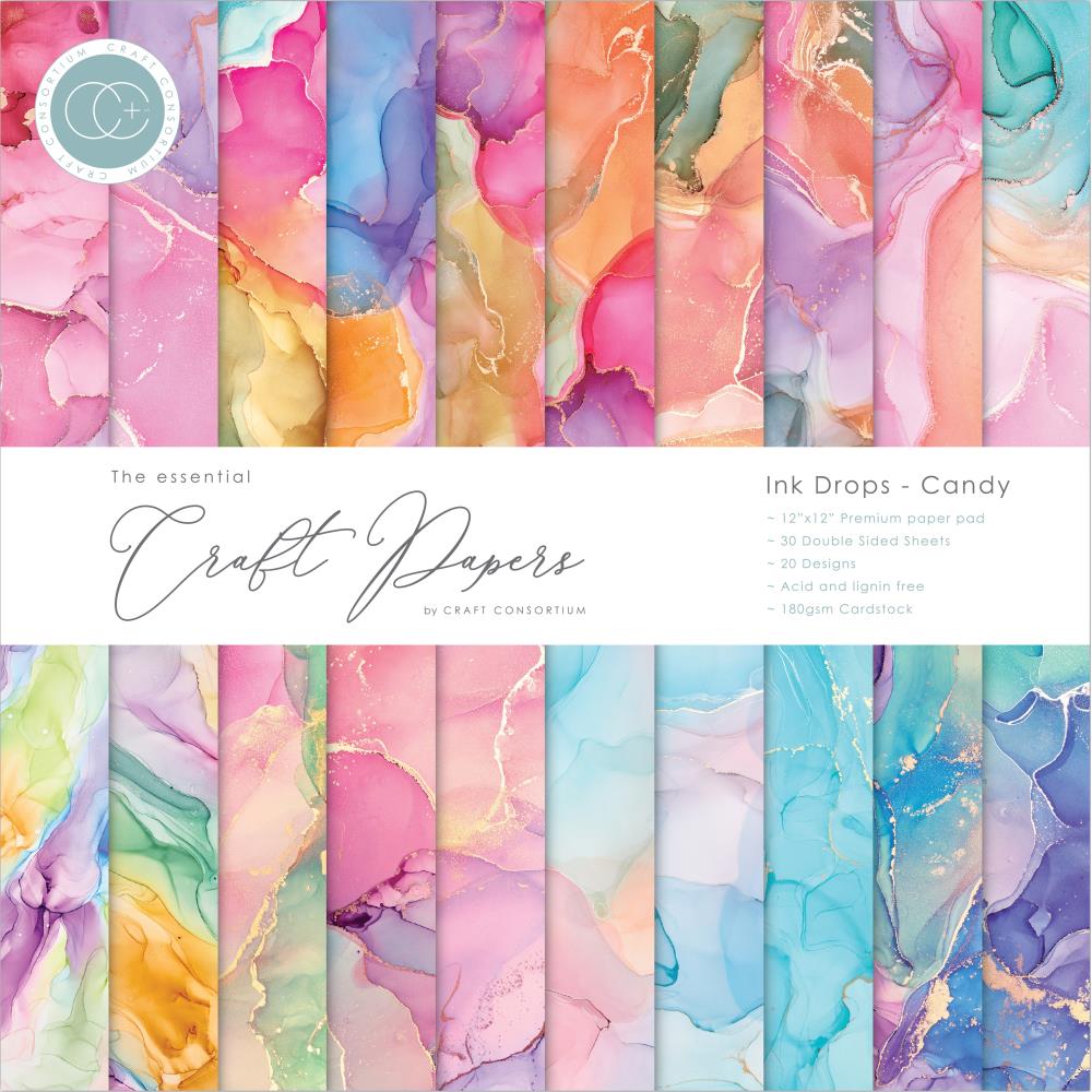 Craft Consortium CANDY 12X12 Premium Paper Pad Scrapbookrus