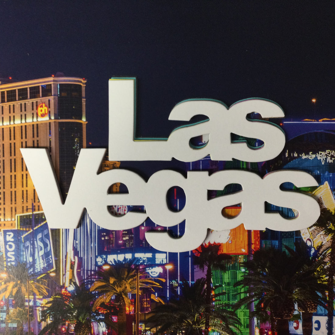 LAS VEGAS 2pc DieCut Scrapbook Die Cut Title