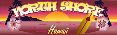 NORTH SHORE HAWAII Title Travel Colored DieCut 1pc 2”X8” HI Scrapbooksrus