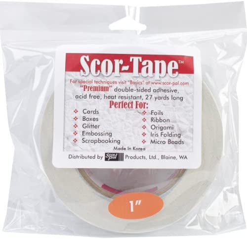 Scor-Pal SCOR-TAPE 1&quot; Double Sided Adhesive Tape 27 yds Scrapbooksrus