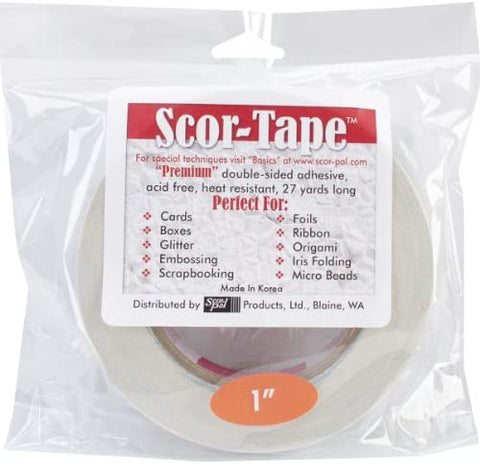 Scor-Pal SCOR-TAPE 1" Double Sided Adhesive Tape 27 yds Scrapbooksrus