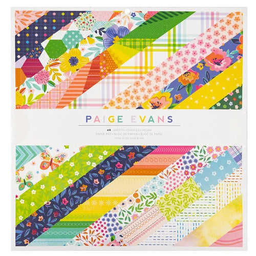 Paige Evans BLOOMING WILD 12"X12" Scrapbook Paper Pad 48pc Scrapbooksrus