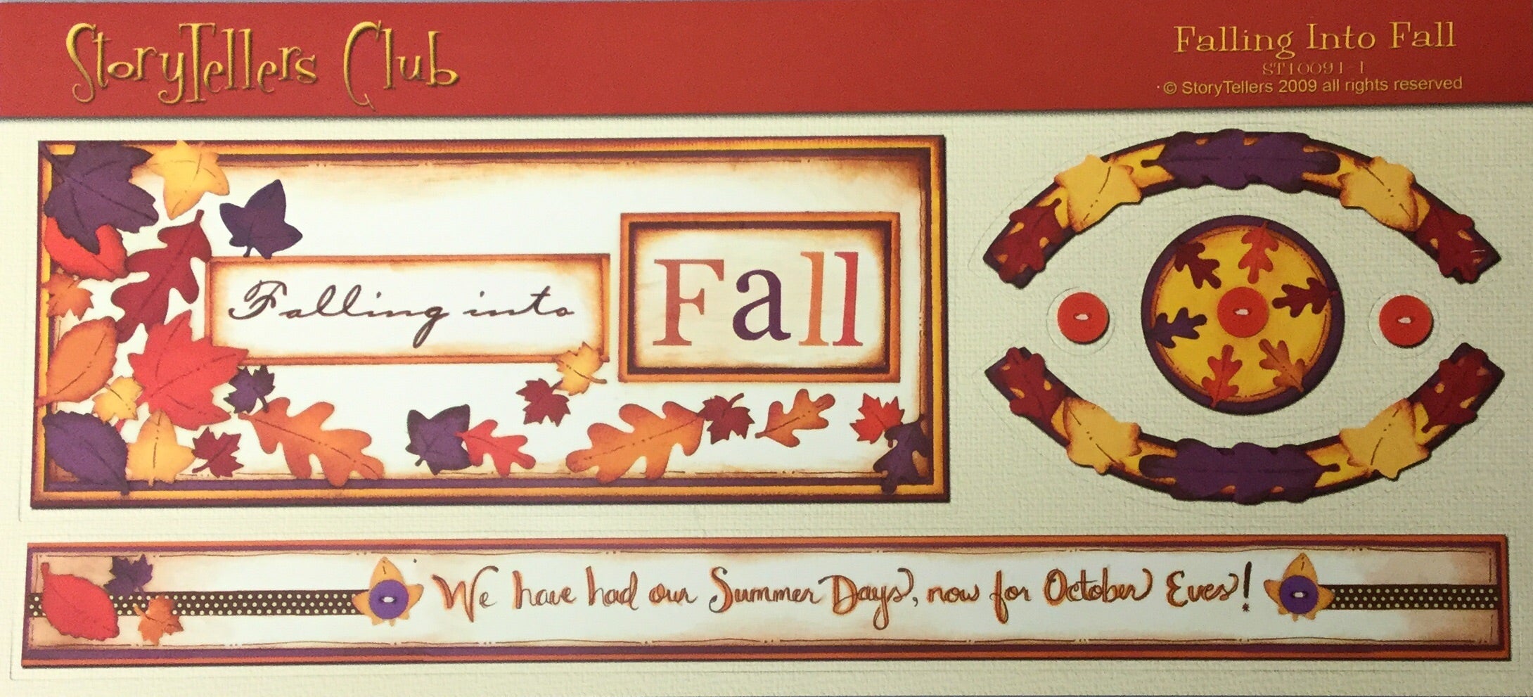StoryTellers FALLING INTO FALL  1-1 DIECUTS 3&quot;X13&quot; Scrapbooksrus