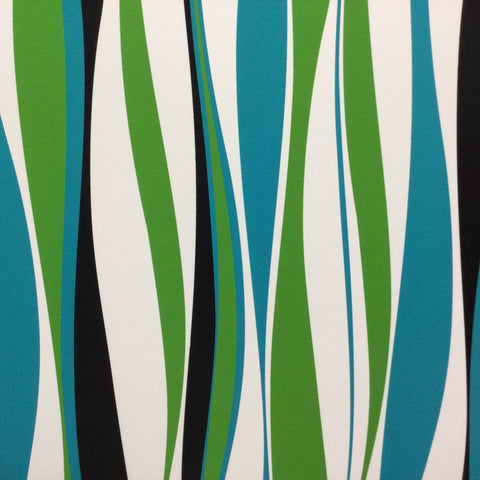 Retro GREEN TEAL Stripes 12"X12" Custom Scrapbook Paper Scrapbooksrus
