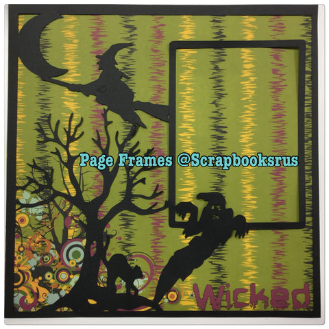 Page Frame HALLOWEEN WITCH 12"X12" Overlay
