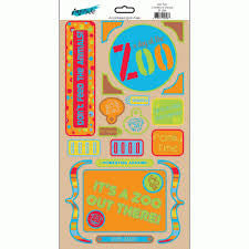 Moxxie ZOO FUN Cardstock Sticker 18pc - Scrapbook Kyandyland