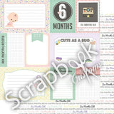 BABY GIRL MONTHS 12"X12" Scrapbook Customs Paper