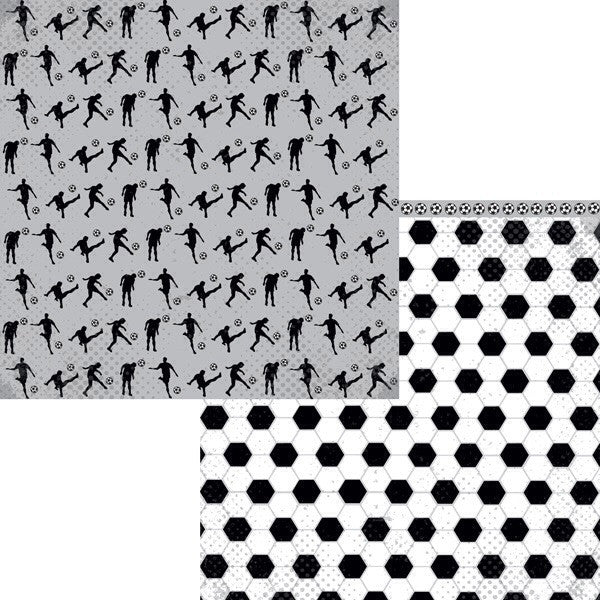 Soccer Moxxie SOCCER 1 Scrapbook Sports Sheet 12"X12" - Scrapbook Kyandyland