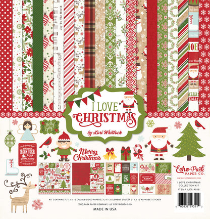 Echo Park I LOVE CHRISTMAS 12X12 Scrapbook Paper Kit