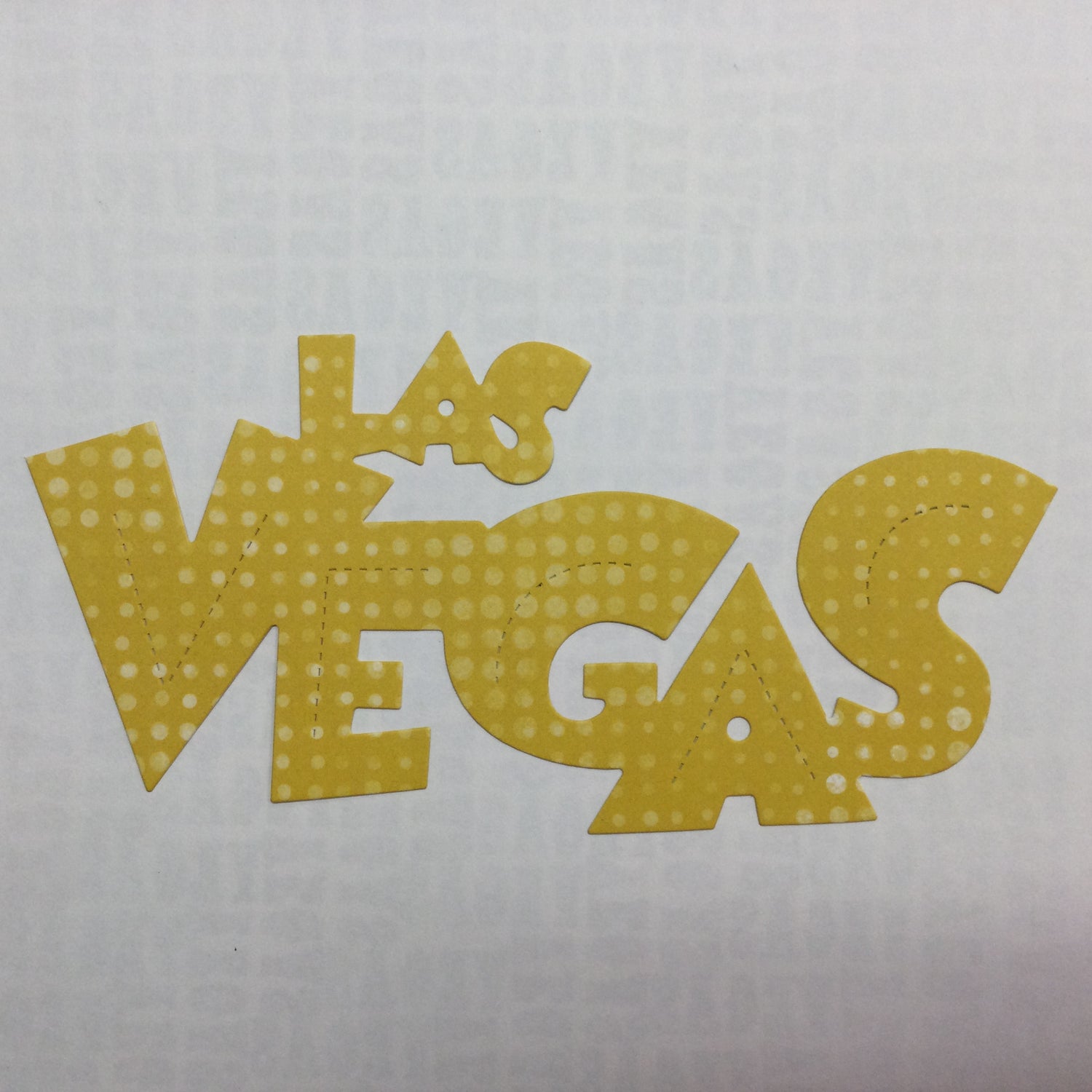 LAS VEGAS 1pc DieCut Large Scrapbook Die Cut Title