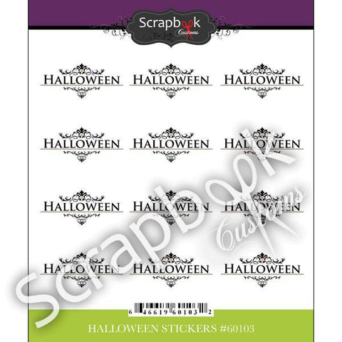Scrapbook Customs HALLOWEEN Word Sticker 12pc