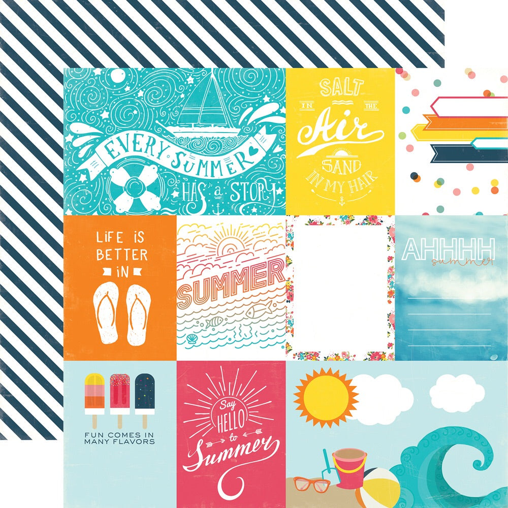 Echo Park SUMMER PARTY 12&quot;X12&quot; 14pc Scrapbook Kit Scrapbooksrus