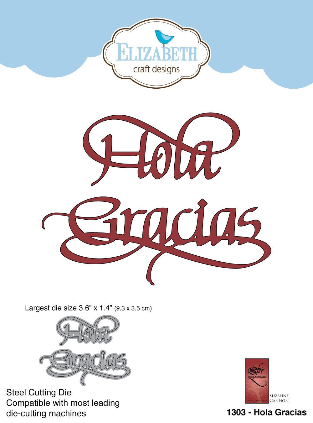 Elizabeth Craft HOLA GRACIAS Steel Cutting Die