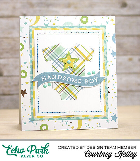 Echo Park Bundle of Joy OVER THE MOON 12"X12" Scrapbook Paper Scrapbooksrus card