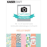 Kaisercraft Captured Moments HELLO BABY CARDS 3X4 Journal